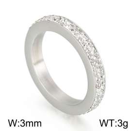 Stainless Steel Stone&Crystal Ring