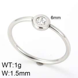 Stainless Steel Stone&Crystal Ring