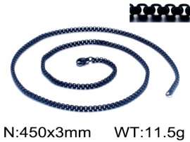 Stainless Steel Black-plating Necklace